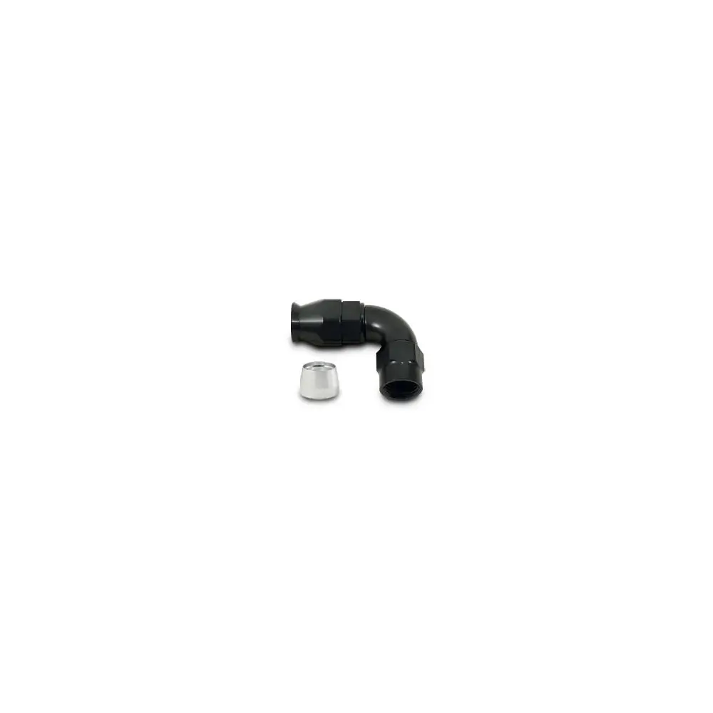 Hose End Fitting - For PTFE Lined Hose; High Flow; 90 Degree; -8AN; Aluminum - VIB28908